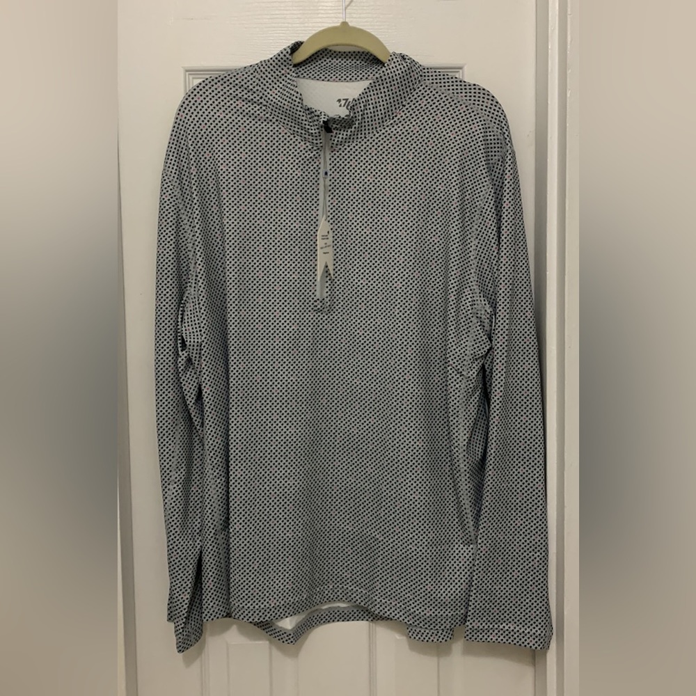 Mens patterned quarter zip